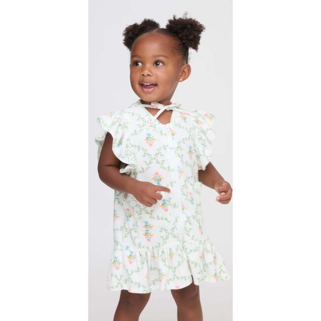 The Tiny Frankie Beach Dress, Pastel Trellis
