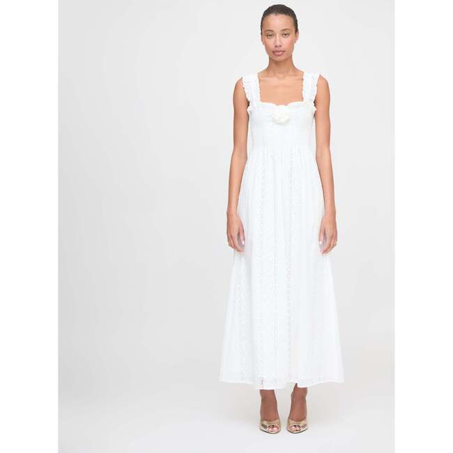 The Rosetta Nap Dress,  White Broderie Voile