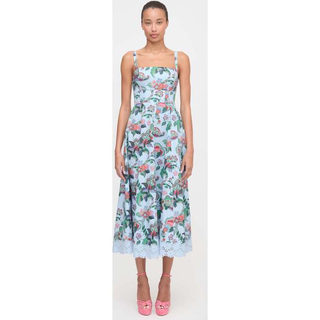 The Margot Dress,  Light Blue Jungle Floral