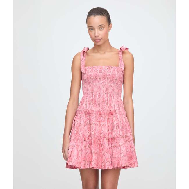 The Ribbon Charlotte Nap Dress, Pink Palm Ikat