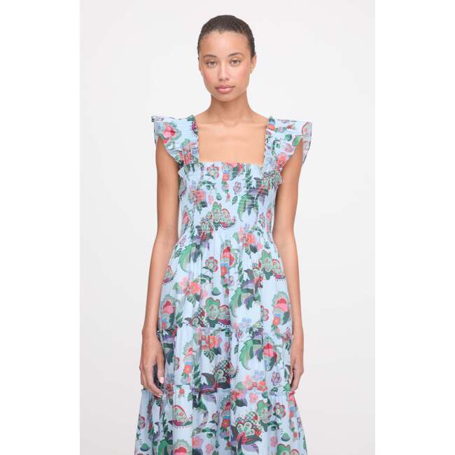 The Ellie Nap Dress, Light Blue Jungle Floral - Dresses - 3