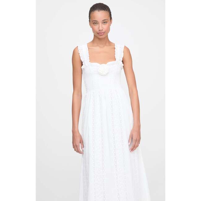 The Rosetta Nap Dress, White Broderie Voile - Dresses - 3