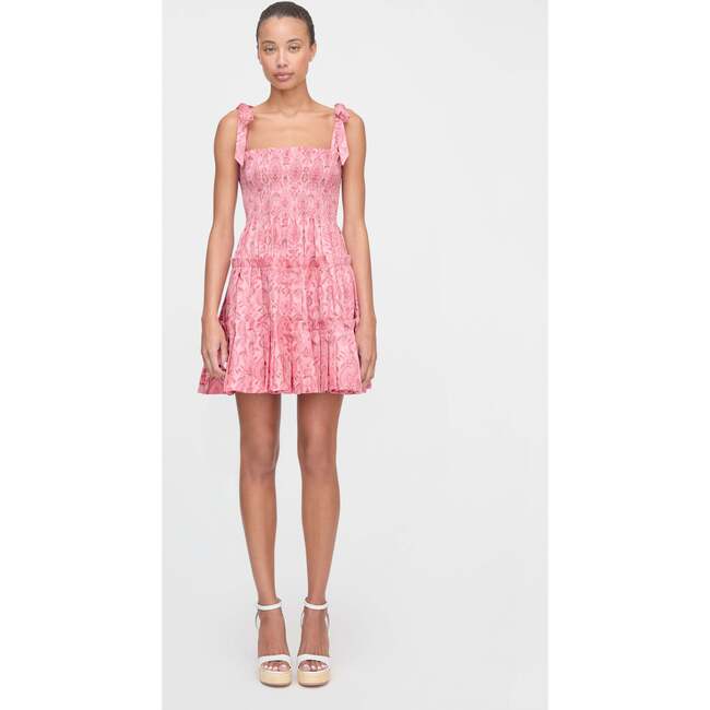 The Ribbon Charlotte Nap Dress, Pink Palm Ikat - Dresses - 3