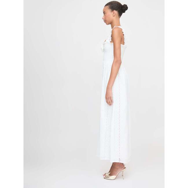The Rosetta Nap Dress, White Broderie Voile - Dresses - 4