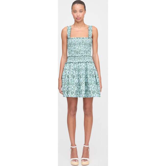 The Azalea Mini Nap Dress, Green Palm Ikat - Dresses - 5