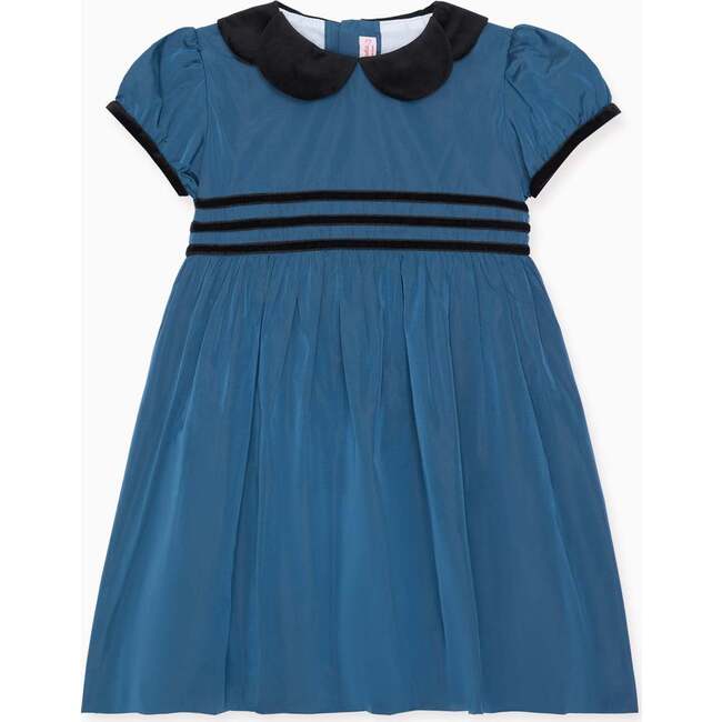 Petrol Blue Valentina Taffeta Girl Dress
