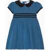 Petrol Blue Valentina Taffeta Girl Dress - Dresses - 1 - thumbnail