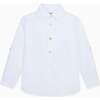 White Nico Long Sleeve Boy Shirt - Button Downs - 1 - thumbnail