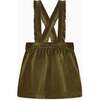 Green Reina Velvet Girl Pinafore Skirt - Skirts - 1 - thumbnail