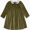 Green Antonella Velvet Girl Empire Dress - Dresses - 1 - thumbnail