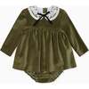 Green Antonella Velvet Baby Girl Set - Mixed Apparel Set - 1 - thumbnail