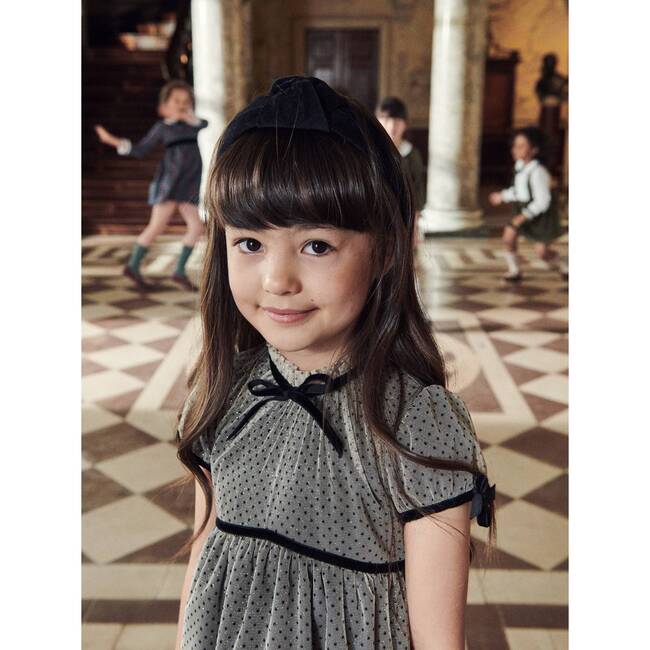 Black Polka Dot Palomina Girl Empire Dress