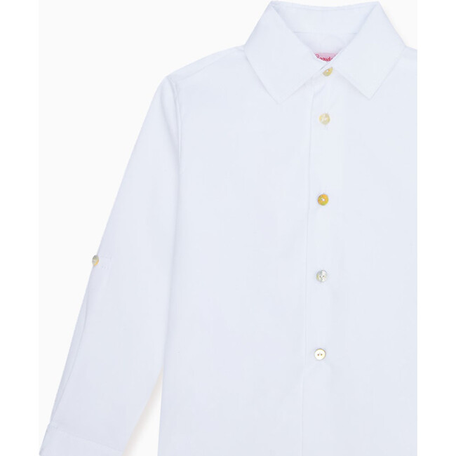 White Nico Long Sleeve Boy Shirt