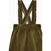 Green Reina Velvet Girl Pinafore Skirt - Skirts - 2 - thumbnail