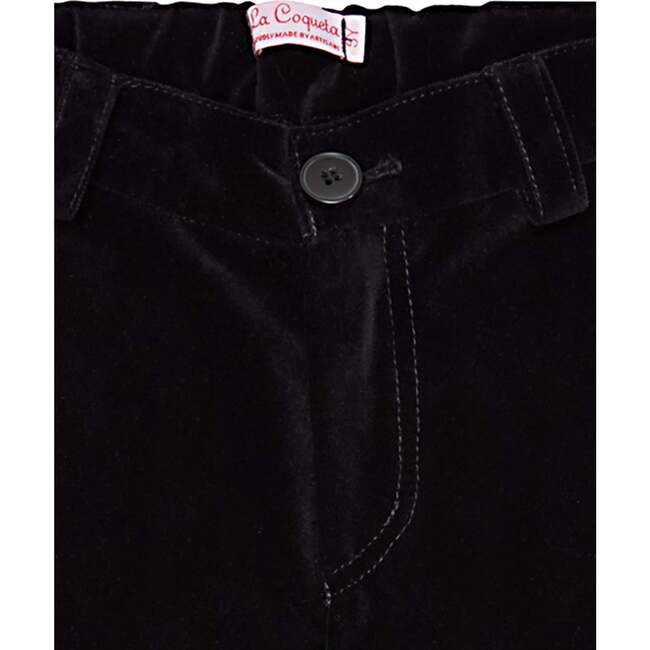 Black Elio Velvet Boy Trousers