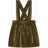 Green Reina Velvet Girl Pinafore Skirt - Skirts - 3 - thumbnail