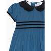 Petrol Blue Valentina Taffeta Girl Dress - Dresses - 3