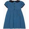 Petrol Blue Valentina Taffeta Girl Dress - Dresses - 4