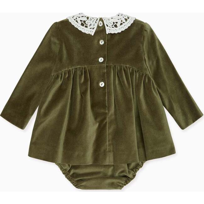 Green Antonella Velvet Baby Girl Set - Mixed Apparel Set - 4
