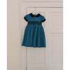 Petrol Blue Valentina Taffeta Girl Dress - Dresses - 5