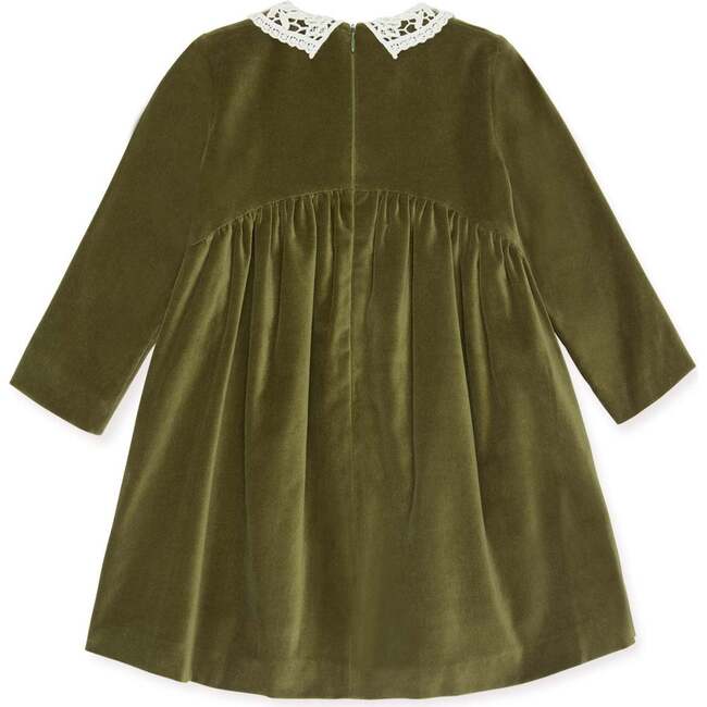 Green Antonella Velvet Girl Empire Dress - Dresses - 4