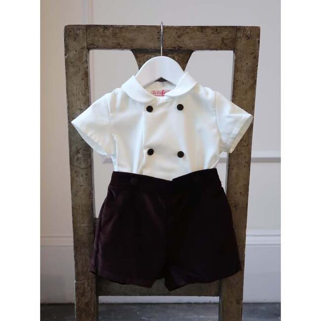Chocolate Otto Velvet Baby Boy Set - Mixed Apparel Set - 4