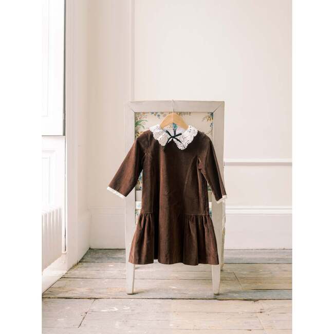 Chocolate Josefana Velvet Girl Drop Waist Dress - Dresses - 5