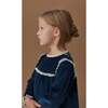 Blue Carolina Velvet Girl Empire Dress - Dresses - 6
