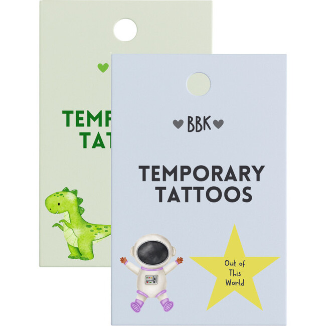 Temporary Tattoos, Dinosaur and Outerspace Bundle