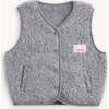 Children's Merino Wool Vest, Stone Grey - Vests - 1 - thumbnail