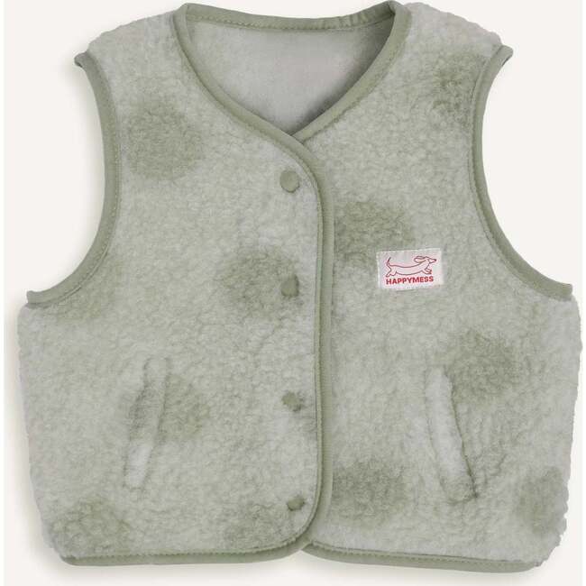 Children's Merino Wool Vest, Polka Dots