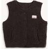 Children's Merino Wool Vest, Chocolate Brown - Vests - 1 - thumbnail