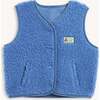 Children's Merino Wool Vest, Ice Blue - Vests - 1 - thumbnail
