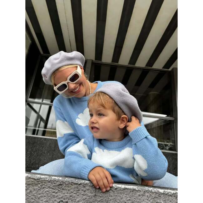 Children's Wool Blend Sweater, Cloudy - Sweaters - 3