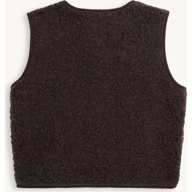 Children's Merino Wool Vest, Chocolate Brown