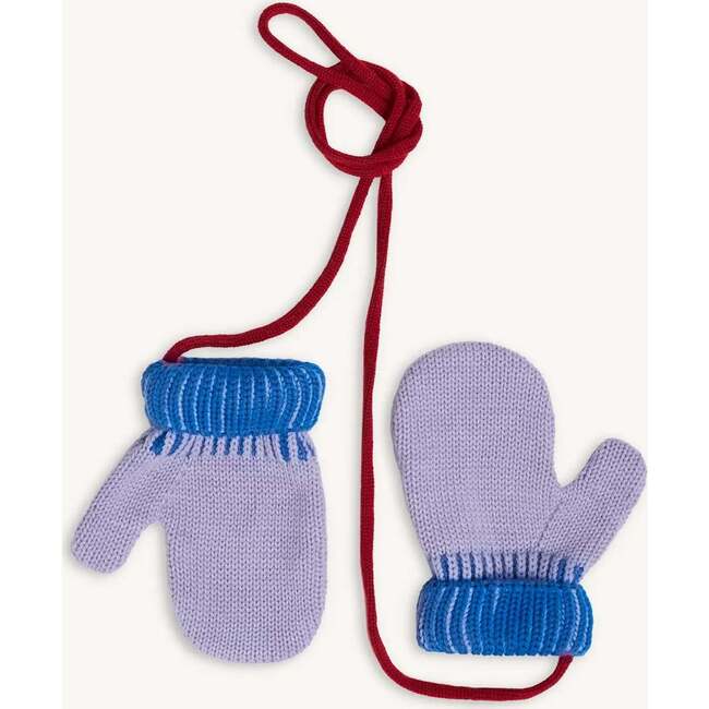 Children's Merino Wool Mittens, Lilac Ice
