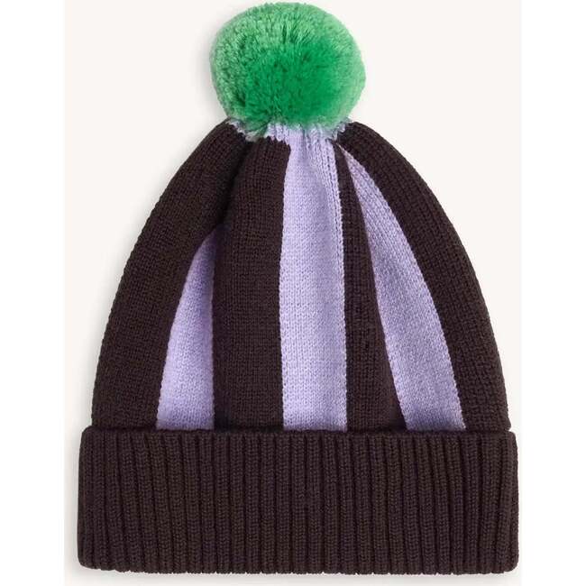 Children's Merino Wool Beanie, Lilac Brown