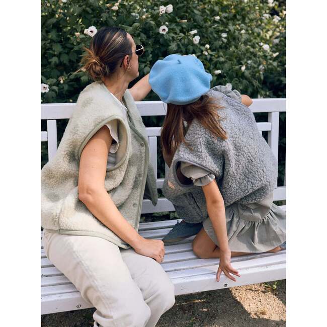 Children's Merino Wool Vest, Stone Grey - Vests - 4