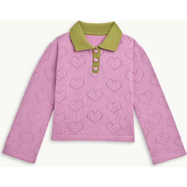 Children's Cotton Sweater, Blush Hearts