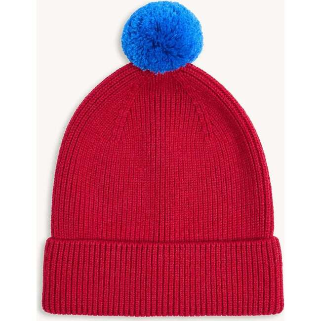 Children's Merino Wool Beanie, Cherry Pop