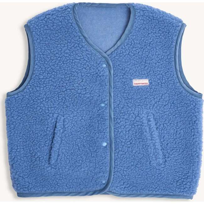 Adults Merino Wool Vest, Ice Blue