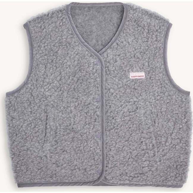 Adults Merino Wool Vest, Stone Grey