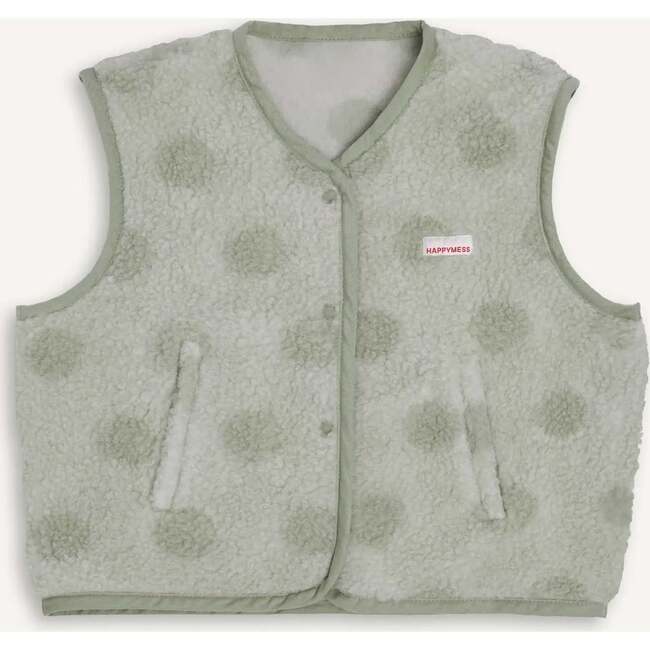 Adults Merino Wool Vest, Polka Dots