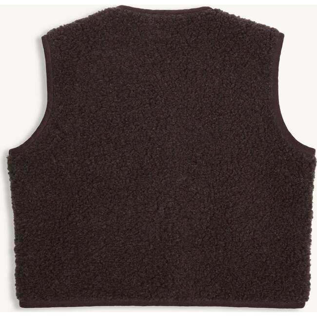 Adults Merino Wool Vest, Chocolate Brown