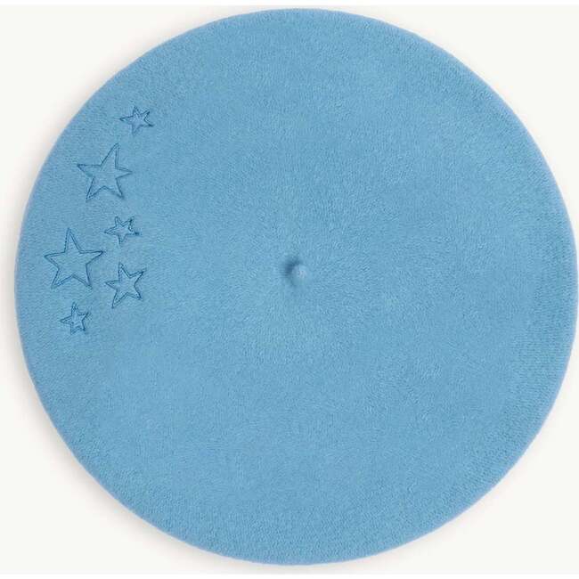 Adult Woolen Beret, Blue Stars