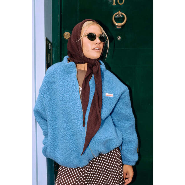 Adults Wool Bomber Jacket, Ice Blue - Jackets - 3