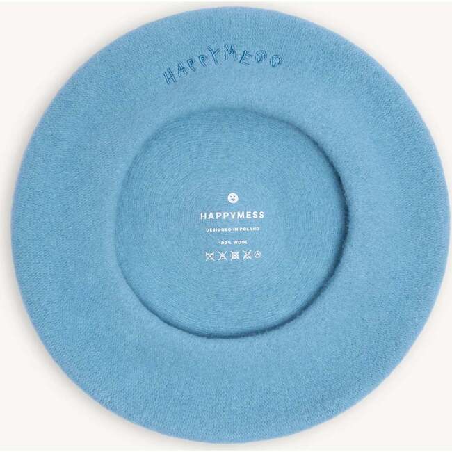 Adult Woolen Beret, Blue Stars