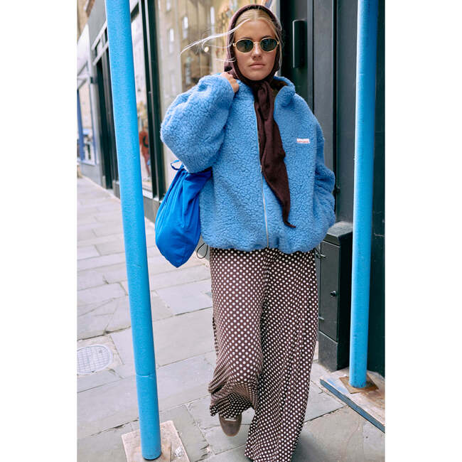 Adults Wool Bomber Jacket, Ice Blue - Jackets - 4