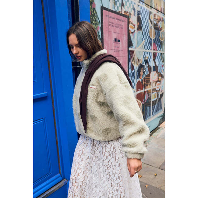 Adult Wool Bomber Jacket, Polka Dots