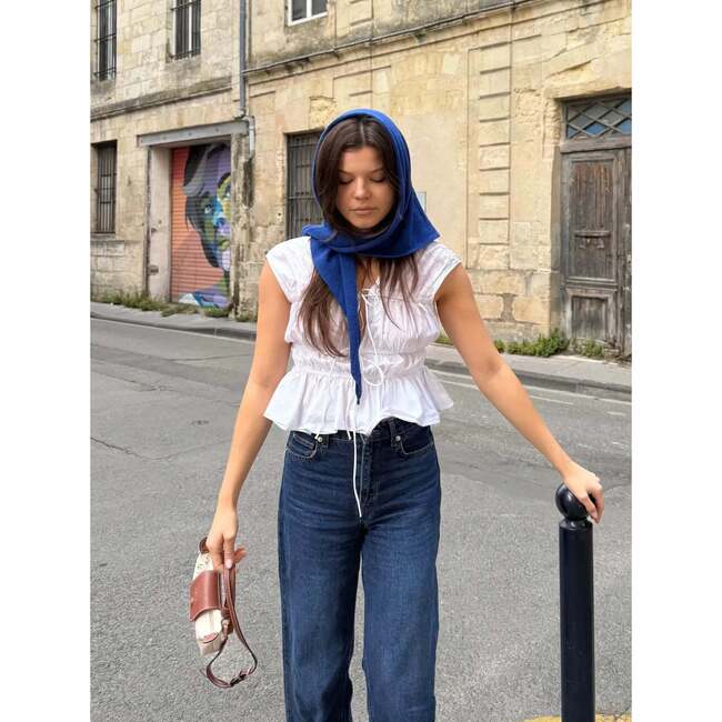 Adult Wool Blend Scarf, Cobalt - Scarves - 3